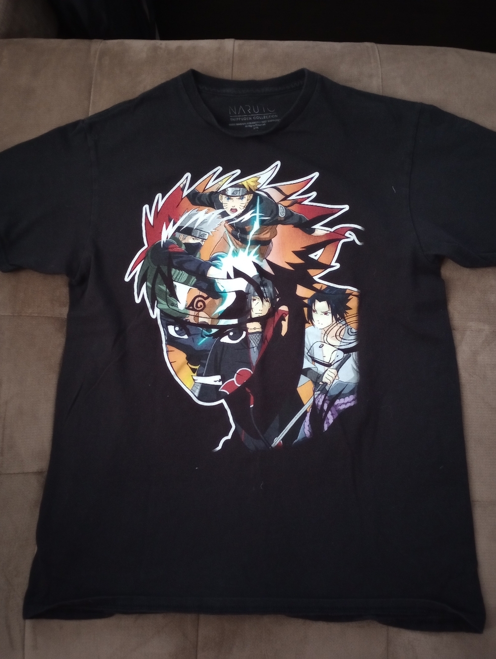 Adult - Black Shirt W/ Full Color Naruto Graphic